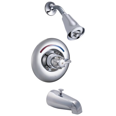 Delta Shower Head Kit, Chrome, Wall T13H283